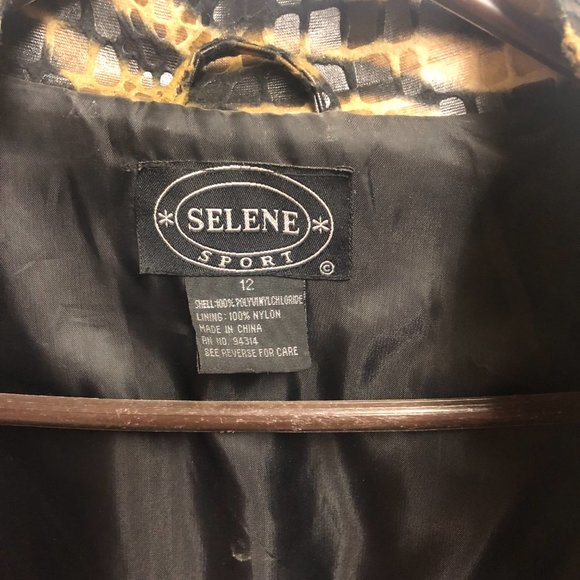 Selene Sport Women's Jacket Blazer Snakeskin Zebra Animal Print Full-zip Sz 12 - Picture 4 of 10